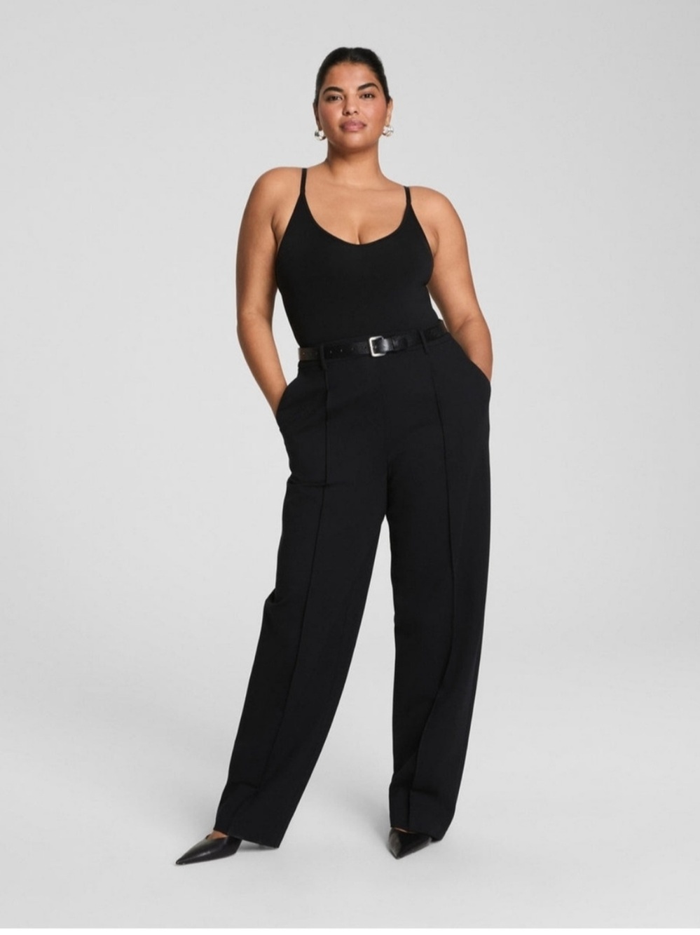 Spanx Ponte Barrel Leg Pant Black Size Small High Rise Tummy Control #21171R